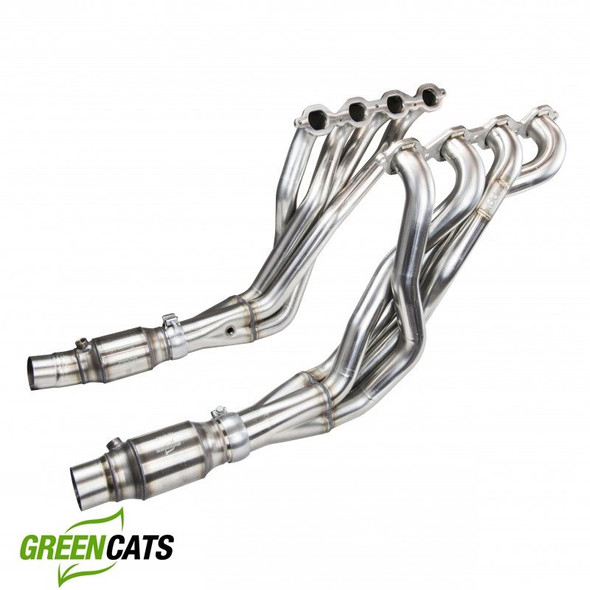 Kooks 2016-2021 Camaro SS V8 2" Long Tube Headers with GREEN Catted Connection Pipes #2260H630