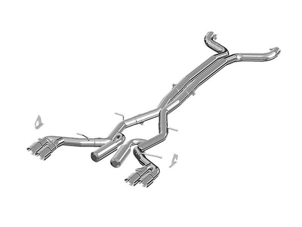MBRP Installer Series 3" Race Version Dual Cat-Back Exhaust System w/ 4" Quad Tips, Aluminized Steel :: 2016-2021 Camaro SS Manual Coupe, ZL1 Coupe