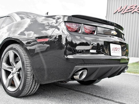 MBRP Installer Series 3" Dual Axle-Back Muffler Delete Exhaust System w/ 4.5" Dual Tips, Aluminized Steel :: 2010-2015 Camaro V6 LS/LT