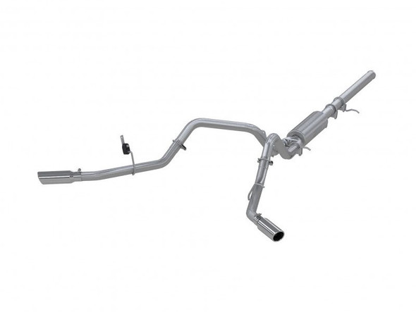 MBRP Installer Series 3" Cat-Back Exhaust System w/ Dual Split Side Exit, Aluminized Steel :: 2014-2018 Silverado 1500 4.3L, 5.3L