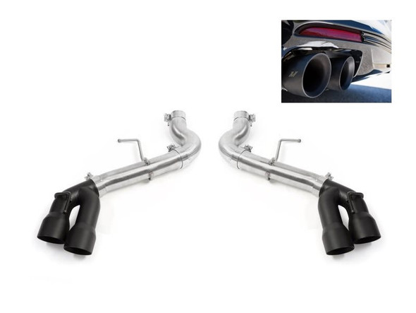 Mishimoto 3" Race Axle-Back Exhaust System, 4" Quad Black Tips :: 2016-2021 Camaro 2.0T