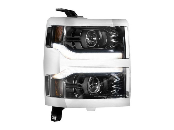 Morimoto XB LED Headlights, Chrome Trim :: 2014-2015 Silverado 1500 w/o OEM LED Turn Signals