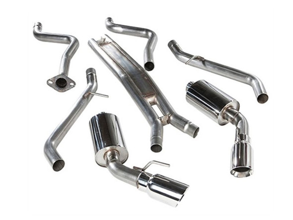 MRT 2.5" Version 2 Cat-Back Exhaust System, 4" Dual Polished Tips :: 2016, 2017, 2018, 2019, 2020, 2021, 2022, 2023 Camaro V6*