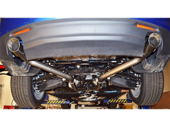 MRT 2.5" Version 3 Muffler Delete Cat-Back Exhaust System, 4" Dual Polished Tips :: 2016, 2017, 2018, 2019, 2020, 2021, 2022, 2023 Camaro 2.0L 4-Cyl
