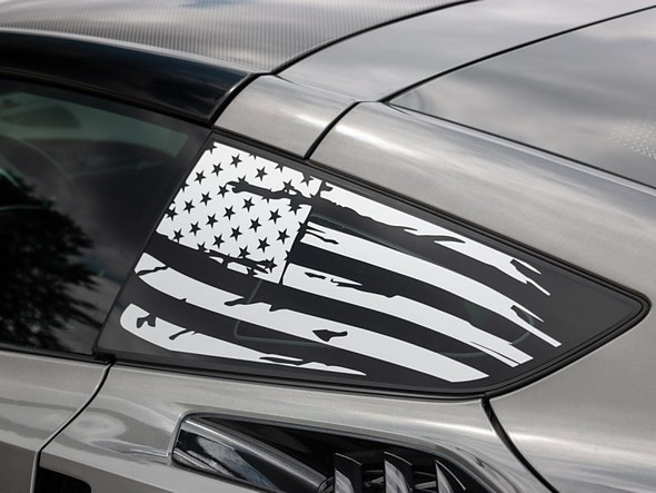 Phastek Quarter Window Distressed Flag Vinyl :: 2014-2019 C7 Corvette