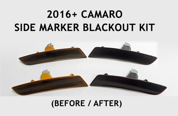 Phastek Sidemarker Blackout Kit - Dark Tint (4pc; Front/Rear) :: 2016-2021 Camaro