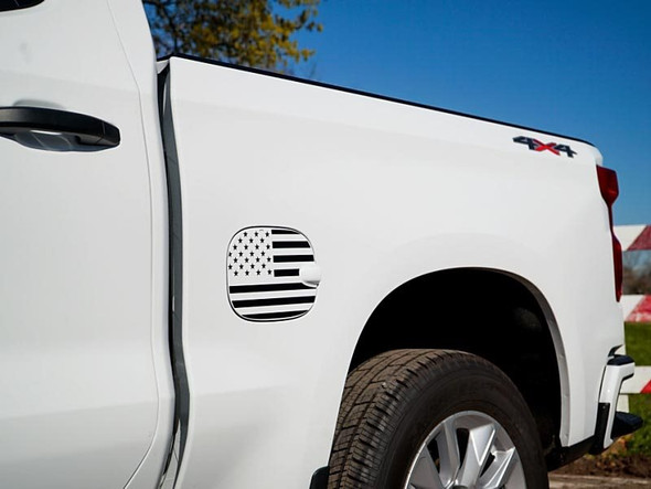 Phastek American Flag Fuel Door Vinyl :: 2019-2021 GMC Sierra 1500