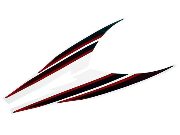 GM Fender Hash Mark Decals, Carbon Flash Metallic w/ Edge Red Accents :: 2020-2021 C8 Corvette