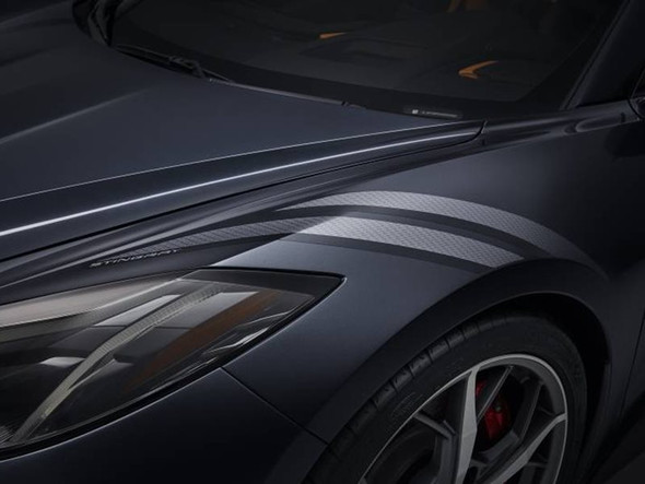 Custom Corvette C8 Metal Fender Emblem | Glossy Vinyl Decal Sticker For Side, Bumper & Trunk