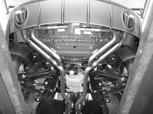 Camaro V6 Std & Auto Mach X-LLT Exhaust Kit  #993902 By Solo Performance 2010-2011