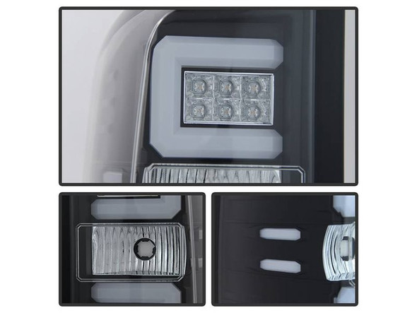Spyder LED Tail Lights, Clear Lens and Black Housing :: 2014-2015 Silverado 1500, 2016-2018 Work Truck, LT