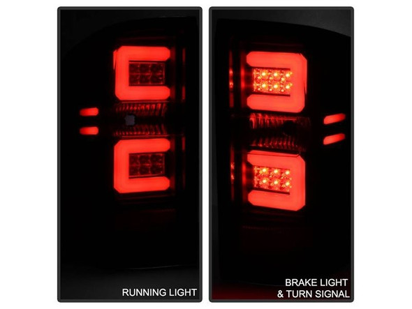 Spyder LED Tail Lights, Smoked Lens and Black Housing :: 2014-2015 Silverado 1500, 2016-2018 Work Truck, LT