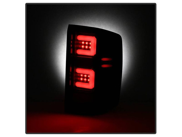 Spyder LED Tail Lights w/ Black Light Reflectors, Clear Lens and Black Housing :: 2014-2015 Silverado 1500, 2016-2018 Work Truck, LT
