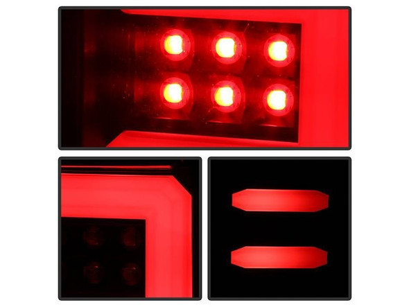 Spyder LED Tail Lights w/ Black Light Reflectors, Clear Lens and Black Housing :: 2014-2015 Silverado 1500, 2016-2018 Work Truck, LT