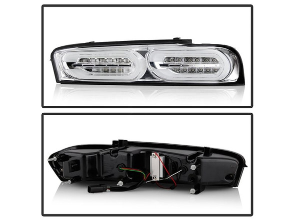 Spyder Sequential LED Tail Lights, Clear Lens and Black Housing