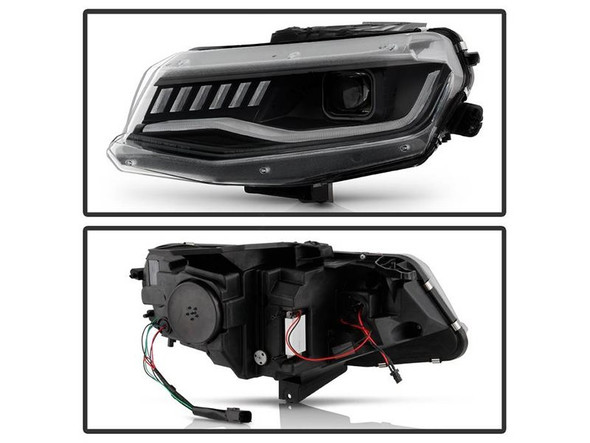 Spyder Sequential LED Tail Lights, Clear Lens and Black Housing