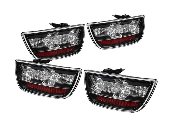 Spyder LED Tail Lights, Clear Lens/Black Housing :: 2010-2013 Camaro