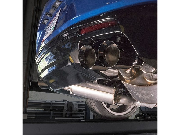 Stainless Works Legend Series 3" Axleback Exhaust System, 5" Chrome Black Quad Tips, Performance Connect :: 2016-2021 Camaro SS & ZL1