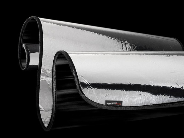 WeatherTech Front Windshield SunShade, Silver/Black :: 2014-2019 C7 Corvette