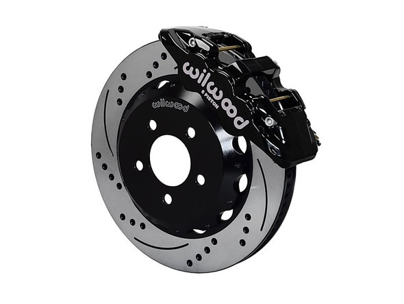 Wilwood W6A Front Big Brake Kit (6 Piston, Drilled & Slotted) (Black)