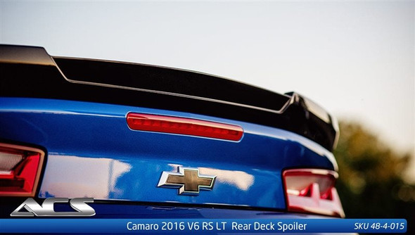 ACS Rear Deck Spoiler, Gloss Black :: 2016, 2017, 2018, 2019, 2020, 2021, 2022 Camaro V6, I4 w/o HD Rear View Camera