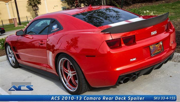 ACS Z28 Style Rear Spoiler w/ Wicker Bill Hardware Installed, Unpainted Primer :: 2010, 2011, 2012, 2013 Camaro