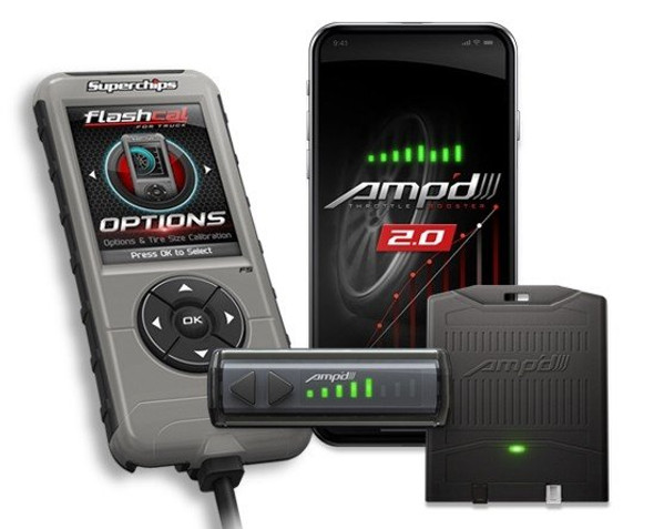 Superchips Amp'D Throttle Booster & Flashcal Programmer ::  2014-2018 Silverado 1500 5.3L & 6.2L