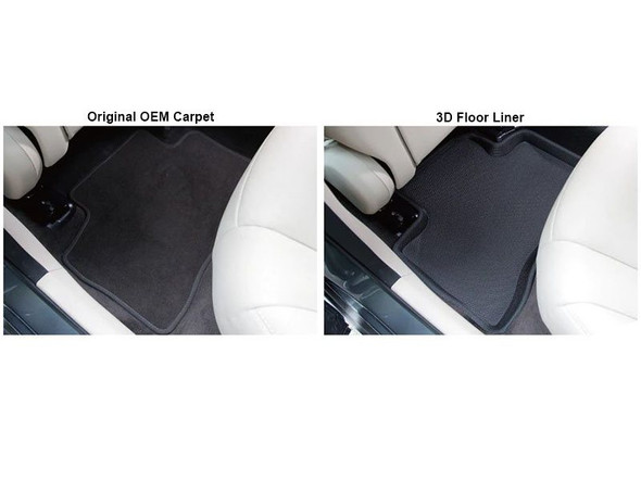 3D MAXpider Kagu All-Weather Floor Liners, Rear, Black :: 2016-2024 Camaro
