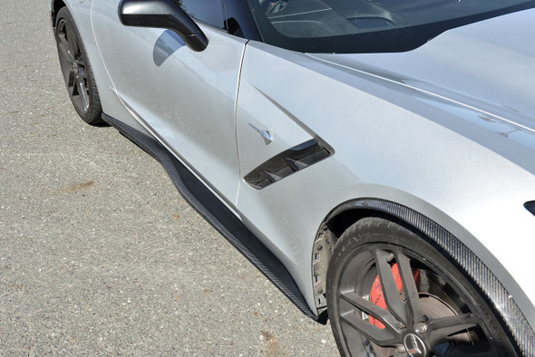 EOS Z07 Style Side Skirts, Carbon Fiber :: 2014, 2015, 2016, 2017, 2018, 2019 C7 Corvette Non-ZR1