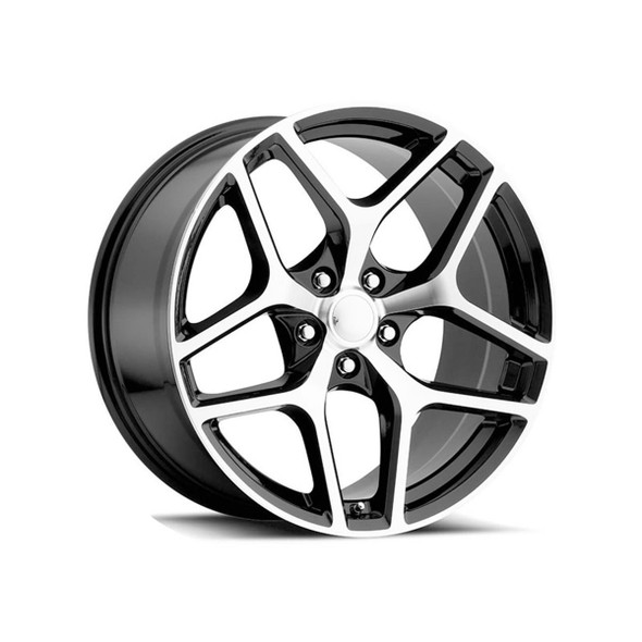 FR 27F Z28 Replica Wheel Set, Black Machine Face, 20x9 & 20x10 :: 2010-2024 Camaro