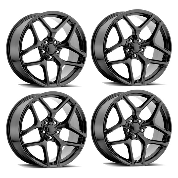 FR 27F Z28 Replica Wheel Set, Gloss Black, 20x10 & 20x10 :: 2010-2024 Camaro