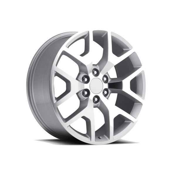 FR 44 Honeycomb Replica Wheel, Silver Machine Face, 20x9 :: 2014-2025 Silverado & GMC Sierra 1500