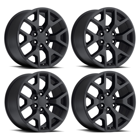 FR 44 Honeycomb Replica Wheel Set, Satin Black, 20x9 :: 2014-2025 Silverado & GMC Sierra 1500