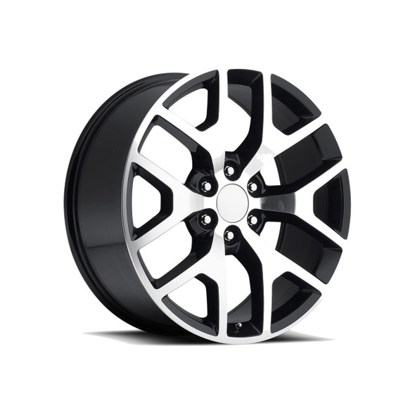 FR 44 Honeycomb Replica Wheel Set, Black Machine Face, 20x9 :: 2014-2025 Silverado & GMC Sierra 1500