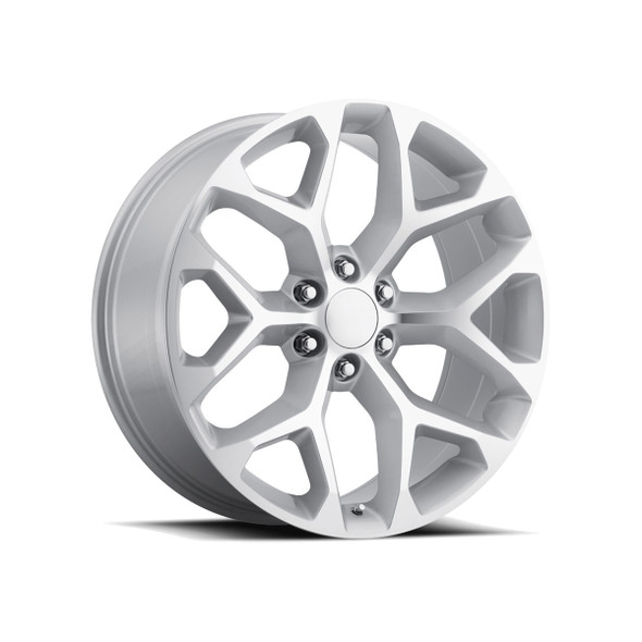 Factory Reproductions FR 59 Snowflake Replica Wheels, Silver Machine Face, 20x9 :: 2014-2024 Silverado & GMC Sierra 1500