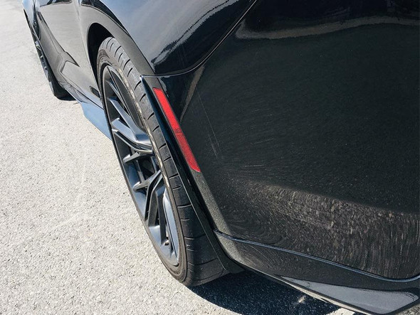 ACS Rear Rock Guards, Gloss Black :: 2017, 2018, 2019, 2020, 2021, 2022, 2023 Camaro ZL1