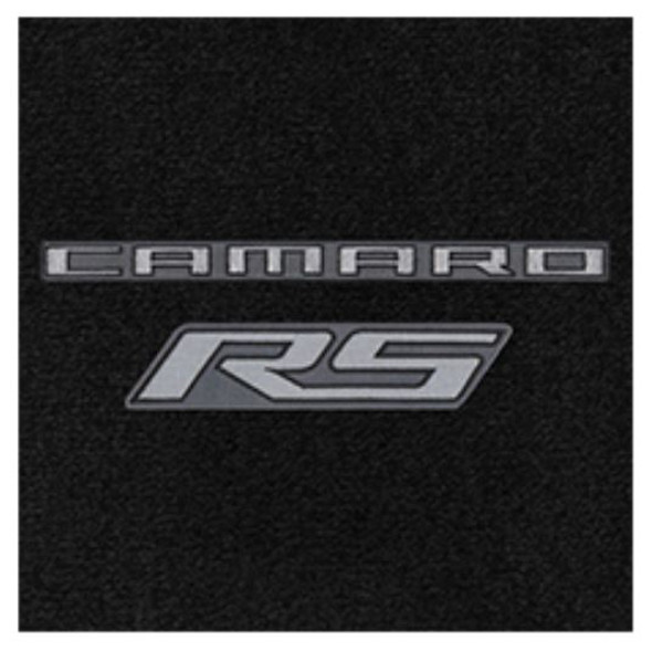 Lloyd 2pc Ultimat Front Floor Mats, Black Mats w/ Silver Camaro RS Logo :: 2010-2015 Camaro