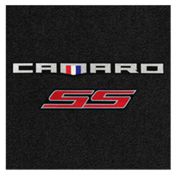Lloyd 2pc Front Ultimat Floor Mats, Black Mats w/ Red Camaro SS Logo :: 2016-2023 Camaro