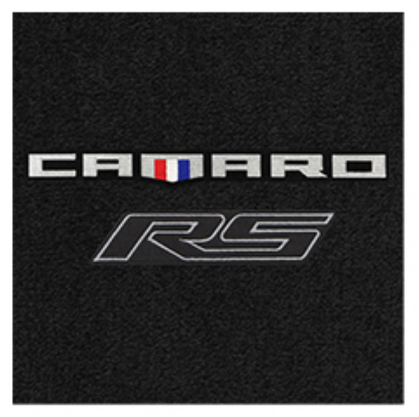 Lloyd 4pc Front Ultimat Floor Mats, Black Mats w/ Black Camaro SS Logo :: 2016-2023 Camaro