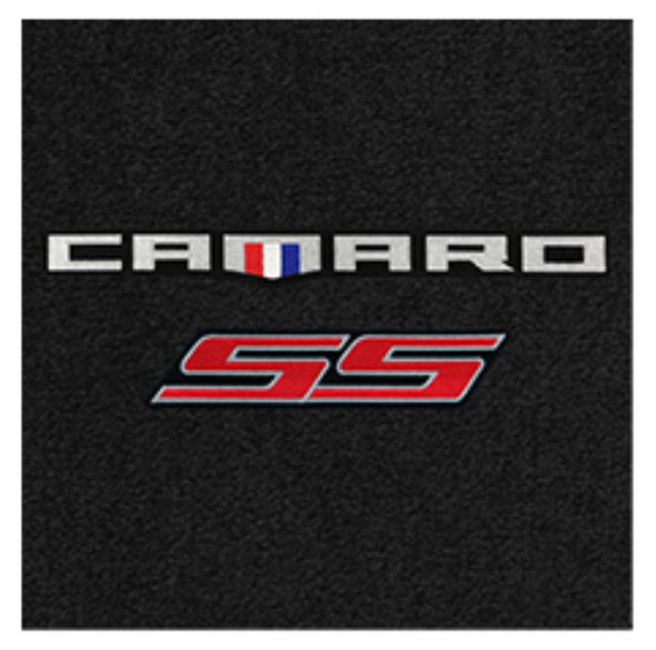 Lloyd Ultimat Trunk Mat, Black Mat w/ Red Camaro SS Logo :: 2016-2023 Camaro Convertible