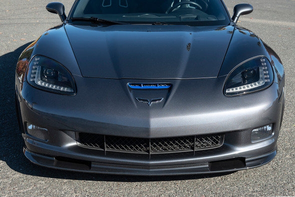 EOS Front Splitter Lip, Hydro-Dipped Carbon Fiber :: 2006-2013 C6 Corvette Grand Sport, Z06, ZR1