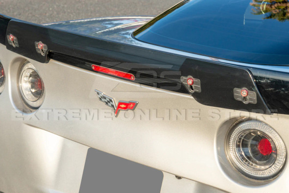 EOS Rear Truck Spoiler Wing Extension, Carbon Flash w/ Dark Tinted Wickerbill :: 2005-2013 C6 Corvette