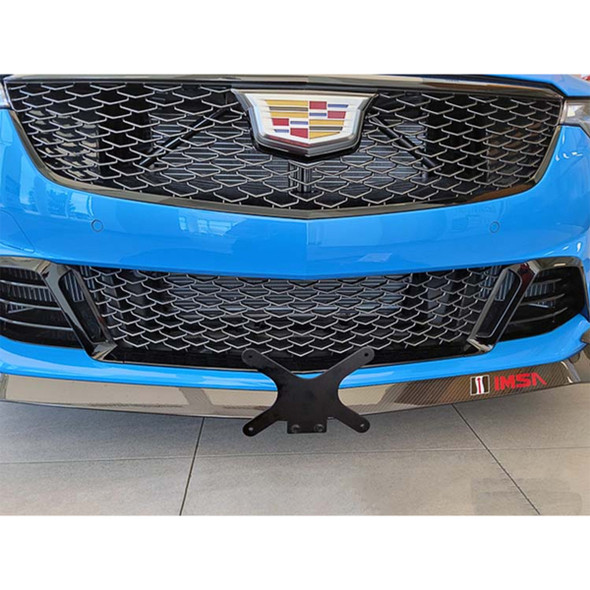 STO N SHO Quick-Release Front License Plate Bracket :: 2023 Cadillac CT4-V w/Carbon Fiber Spoiler
