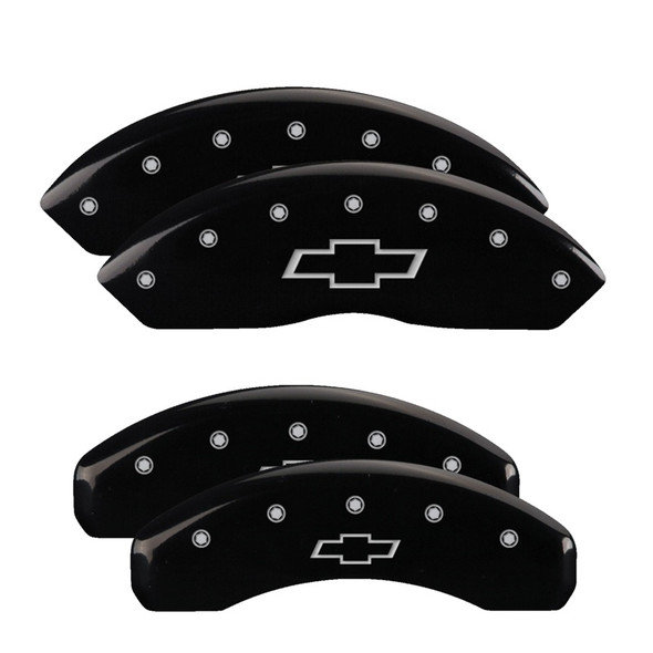 MGP Brake Caliper Covers Bowtie Logo, Set of 4, Matte Black :: 2016-2023 Camaro V6 & 2.0L Turbo - Clearance