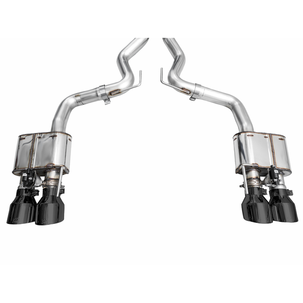 AWE SwitchPath 3" Cat-Back Exhaust System w/4" Quad Diamond Black Tips :: 2024 Ford Mustang GT