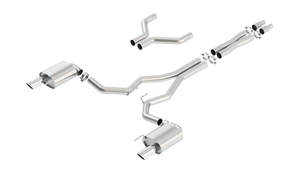 Borla 3" ATAK Cat-Back Exhaust System w/ 4" Dual Polished Tips  ::  2015-2017 Ford Mustang GT