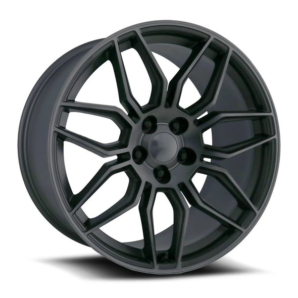 FR 401F C8 Z06 Replica Front Wheel, Titanium Machined Face w\Dark