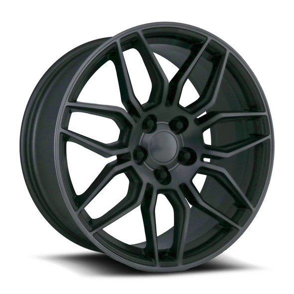 FR 401F C8 Z06 Replica Rear Wheel, Titanium Machined Face w\Dark