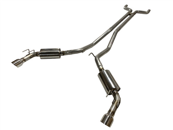 MRT 2.5" H-Pipe Version 2 Cat-Back Exhaust System w/ 4" Dual Polished Tips :: 2010-2015 Camaro V6 w/o GFX