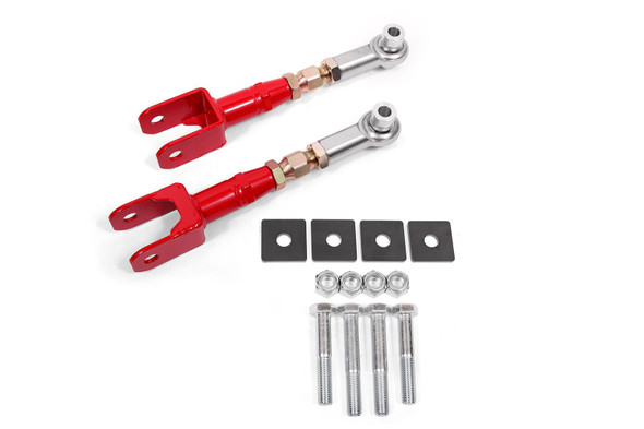 BMR Rear On-Car Adjustable Toe Rods w/ Rod Ends, Red :: 2015-2024 Ford Mustang